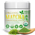FreshDrinkUS, Organic 1.5 oz Luxury Ceremonial Grade Matcha | USDA - Premium Japanese Green Tea Powder | Stone-Ground Shade-Grown Leaves | Rich Umami Flavor, Vibrant Color & Smooth Finish