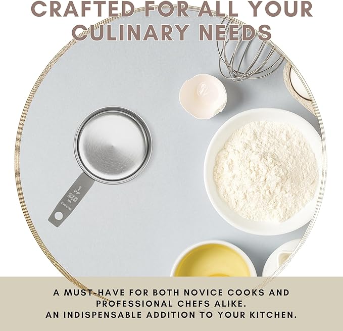 1 Cup Stainless Steel Measuring Cup | Sturdy Metal 250 ml | 240 cc | 8 oz | Single Cup for Wet and Dry Ingredients | Great for use as 1 Cup Dog Food Scoop - 1 PK