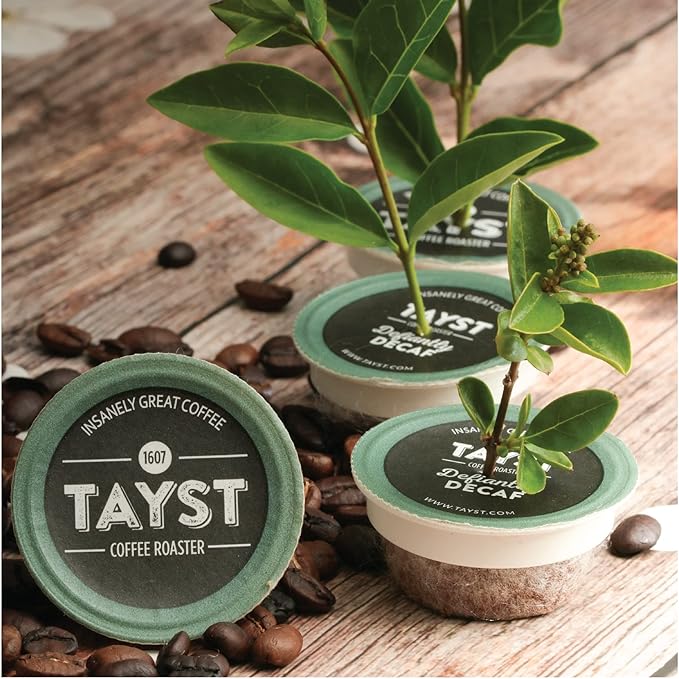 Tayst Coffee Pods, Bold & Brilliant Dark Roast, K Cups Compatible with Keurig Coffee Maker, Sustainable Single Serve, Pack of 100