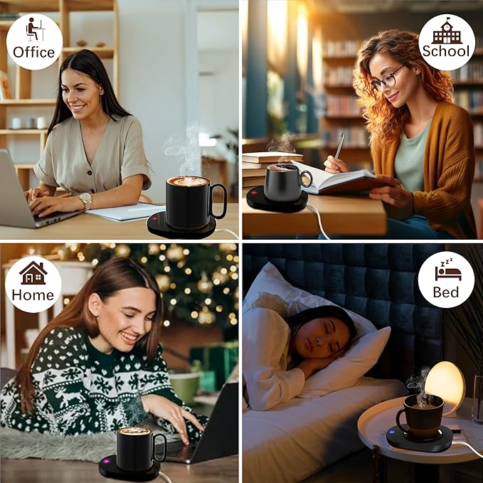 Coffee Warmer for Desk Auto Shutoff, Coffee Mug Warmer for Desk with 3 Temperature & 8 Hours Auto Shut Off