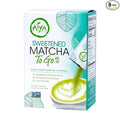 Aiya Japanese Sweetened Matcha Powder to Go Sticks - Ceremonial Grade, Vegan-Friendly, Gluten-Free - 8 Individually Packed Single-Serving Sticks for Freshness and Convenience