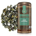 Teabloom Organic Jade Oolong Loose Leaf Tea, Rolled Leaves From High-Elevation Mountains, USDA Certified Organic and Certfied Kosher, Fresh Green-Floral Aroma and Flavor, 3.53 oz/100 g Canister Makes 35-50 Cups