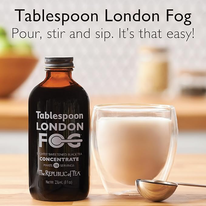 The Republic of Tea – Tablespoon London Fog, Black Tea Concentrate, 8 fl oz -16 Servings