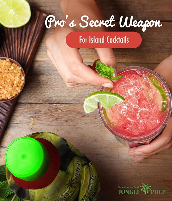 Jungle Pulp GUAVA Puree Costa Rica Blend, Topping, Flavoring, Better than Syrup, for Desserts, Smoothies, Margaritas, Cocktails, Juice and Shakes. 33.81 oz/ 1 Liter.