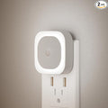 2 Pack Plug in Night Light with Motion Sensor & Dusk to Dawn Sensor, 3 Sensor Modes, Night Lights Plug into Wall, Auto ON/Off, Dimmable Nightlight for Bathroom, Stairs, Kitchen, Cool White