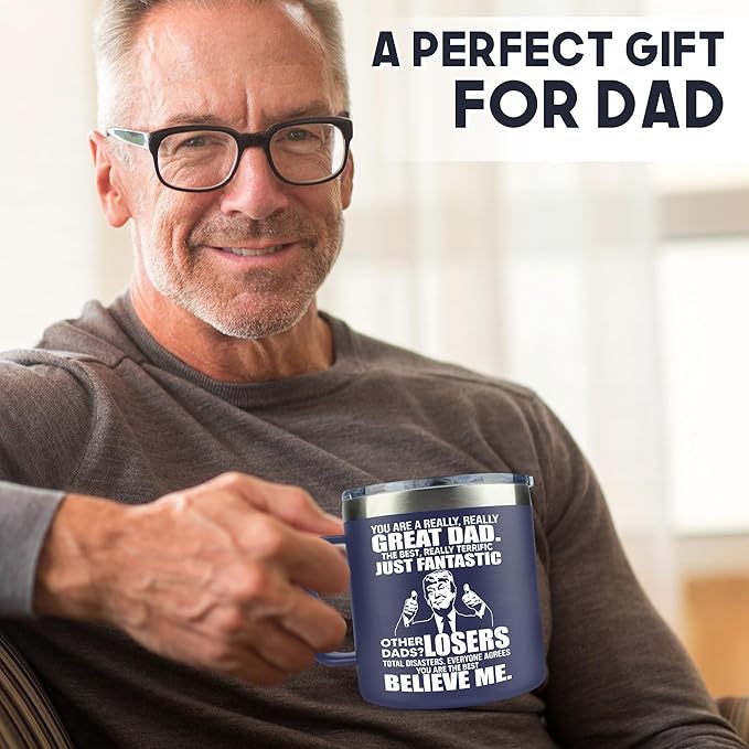 Christmas Gifts for Dad, Men - Gifts for Dad from Daughter, Son - Dads Birthday Gift Ideas, Happy Birthday gifts for Dads, Fathers - Best Dad Ever Gift, Present for dads - 14 Oz dad Mug