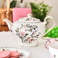 Aynsley Pembroke Bone China Teapot - 23.7oz (700ml), Oriental Bird & Foliage, Food Safe, Gift for Tea Lovers