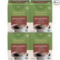 Teeccino French Roast Herbal Tea - Rich & Roasted Herbal Tea That’s Caffeine Free & Prebiotic for Natural Energy, Coffee Alternative, 10 Tea Bags (Pack of 4)