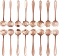 16 Pcs Teaspoon Tea Spoons, ESRISE Stainless Steel Cute Coffee Spoon for Tea Party Decorations (Rose Gold)