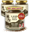 KONA COFFEE 100% - Premium Freeze Dried Instant Coffee - Low Acid Coffee - Medium Roast Arabica Hawaiian Coffee, 1.5oz (3 Packs | 66 Servings)
