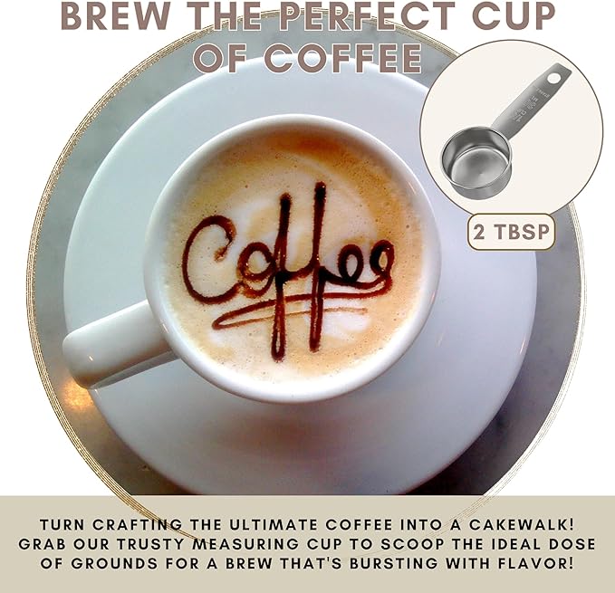 1/8 Cup Stainless Steel Measuring Cup | Sturdy Metal 30 ml | 30 cc | 1 oz | Single Cup for Wet and Dry Ingredients | Great for use as 1/8 Cup Coffee Scoop - 1 PK