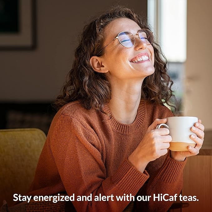 The Republic of Tea HiCAF Toasted Coconut Black Tea, 50 Tea Bags, High-Caffeinated Gourmet Herbal Blend