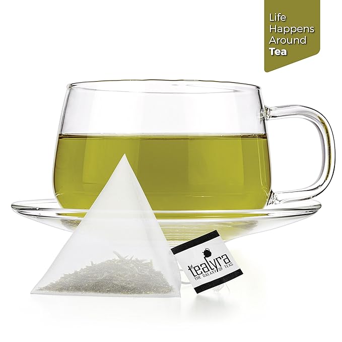 Tealyra - 25 Bags - Gyokuro Kokyu Premium - Japanese Green Loose Leaf Tea - Pyramids Style Sachets - Good Priced for High Grade Japanese Tea