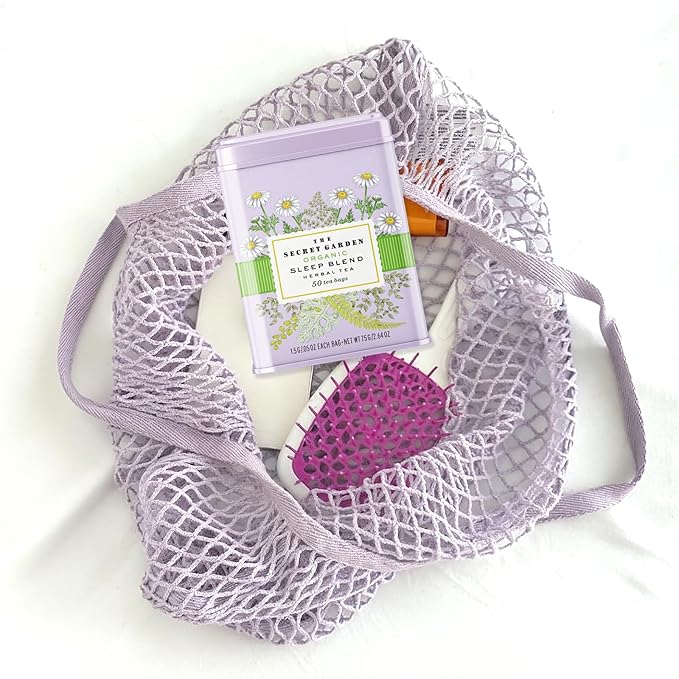 Life Plus Style Gourmet The Secret Garden Sleep Tea USDA Organic Chamomile Peppermint & Fennel Blend Caffeine-Free Non GMO Gluten Free 50 Tea Bags in Gift Tin