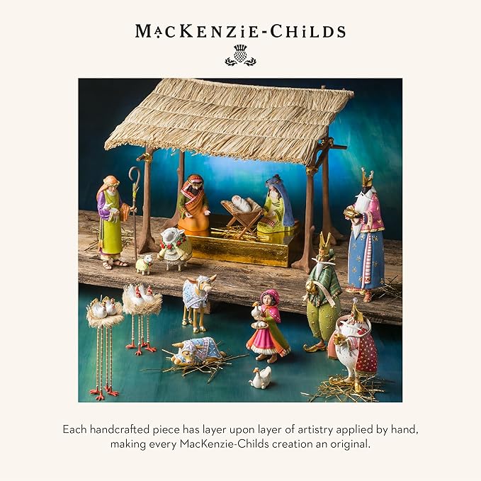 MACKENZIE-CHILDS Patience Brewster Nativity Figurine, Christmas Nativity Home Decor, World Praying Angel