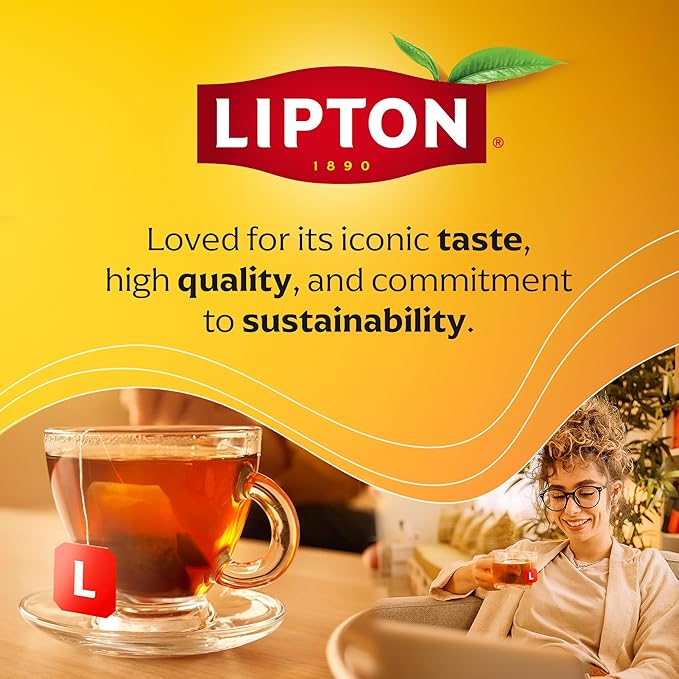 Lipton Peach Paradise Tea Bags, Caffeine Free Tea, Fruit and Herbal Tea, Individually Wrapped, 80 Total tea Bags (20ct - Pack of 4)