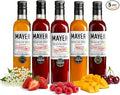 Mayer Premium Hungarian Handcrafted Syrup Variety Pack – Award-Winning Natural Fruit Syrups (Raspberry, Mango, Elderflower, Sour Cherry, Strawberry), No Artificial Additives, 5 × 16.9oz Bottles