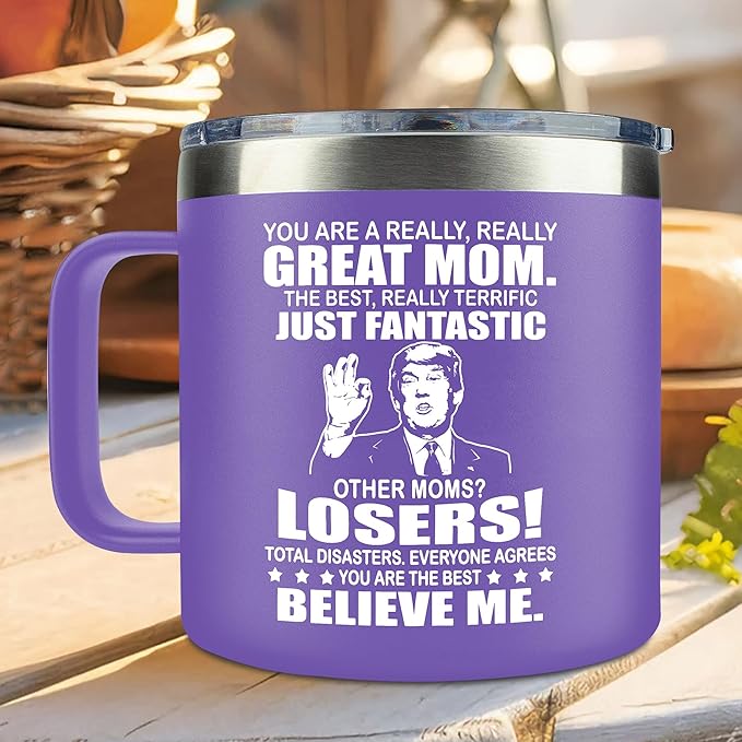 Gifts for Mom from Daughter, Son - Christmas Gifts for Mom, Wife, Women - Moms Birthday Gift Ideas, Cool Birthday gifts for Moms, Mothers - Best mom Mug, moms Coffee Mug 14 Oz Stainless Steel