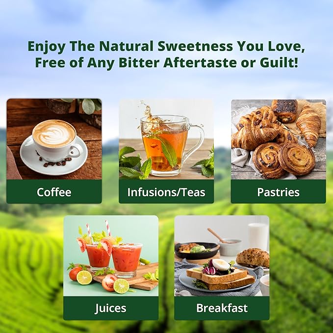 BioSweet Zero Bitterness Stevia Packets | Zero Calorie Sweetener | Non GMO, Natural, Gluten Free, Vegan | Nothing Artificial (100 Packets)