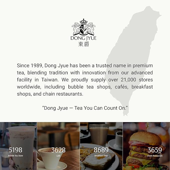 Dong Jyue Peach Oolong Tea Syrup – Made with Real Tea – 1 Liter Bottle – Taiwan Oolong Tea & Juicy Peach Flavor – Premium Syrup for Iced Tea, Sparkling Drinks, Boba & More – Commercial Use – 1 Pack