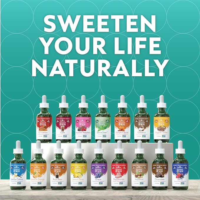 SweetLeaf Sweet Drops- Flavored Stevia Liquid Sweetener, Organic Extract, Zero Calorie, Gluten Free, Keto Friendly, Non GMO, Natural Flavor, Sugar Alternative- Stevia Clear, 2 Fl Oz (Pack of 1)