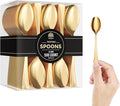 Mini Gold Dessert Spoons Bulk Pack of 500 Disposable 4 Inch Plastic Miniature Spoons - Bpa Free