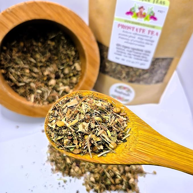 PROSTATE TEA – Supports Prostate Comfort & Healthy Urinary Flow – Organic Herbal Loose Leaf Blend – Formulated by Master Herbalist – Non-GMO, No Additives
