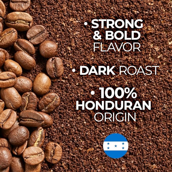 Mi cafe es ORO – Ground Coffee 100% Honduran Dark Roast; Exotic Flavor; Smooth Aroma; Ideal for Drip Coffee, Espresso, or French Press Brewing – Freshly Packed Coffee Bags – 14 Oz | 3-Pack