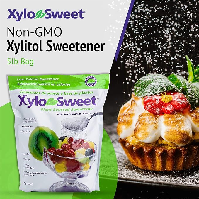 Xlear XyloSweet Plant Sourced Xylitol Sweetener - Pure Natural Sugar Substitute, Granules, Non-GMO, Gluten-Free, 5 Pound Bag (Pack of 1)