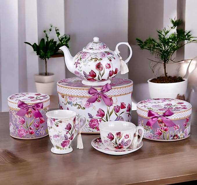 Tulip Bone China Teapot in Gift Box 33.81 fl oz (1000 ml)