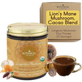 Botanical Lucidity Reishi Mushroom Tea Blend Stocking Stuffers 1.84Oz | Herbal Drink with Reishi, Chaga, Cordyceps, Lion’s Mane, Turkey Tail | Herbal Tea with Cacao for Focus Serve hot, Iced