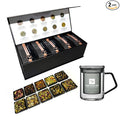 Pure And Easy Tea, Premium Tea Sampler Gift Box & Tea Infuser Brewing Mug, Tea Lovers Dream, 30 Count Tea Collection Makes 60 Cups