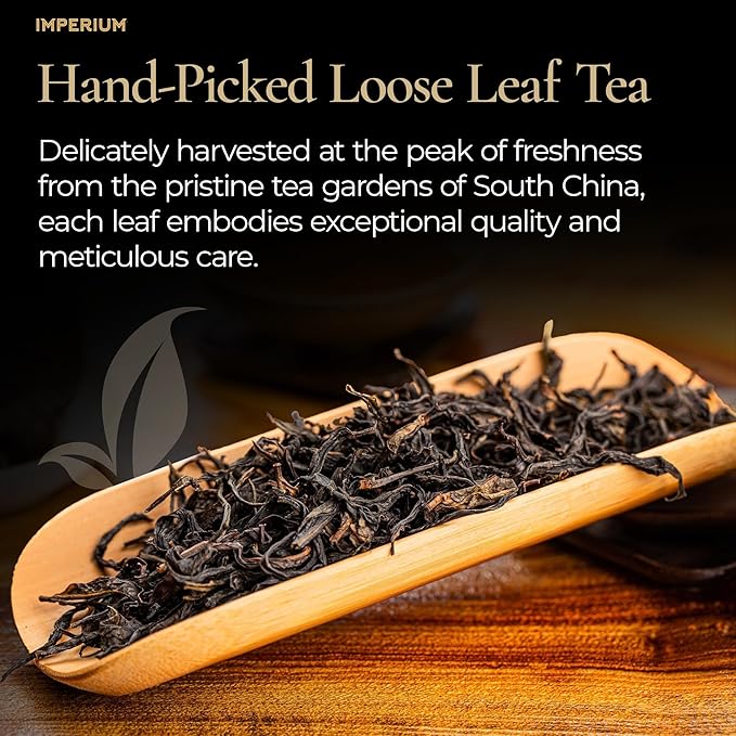 Imperium Lapsang Oolong Tea Loose Leaf (4oz), Hand-Picked Premium Oolong, Brews 100 Cups, Naturally Bold Beverage, Robust Smoky Flavor, Deep Aroma, Comforting Smooth Finish, Energizing Experience