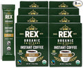 Rex Coffee Organic Fairtrade Decaf Freeze-Dried Instant Sticks – Naturally Decaffeinated Arabica, 200 Single-Serve Packs, Mountain Water Process