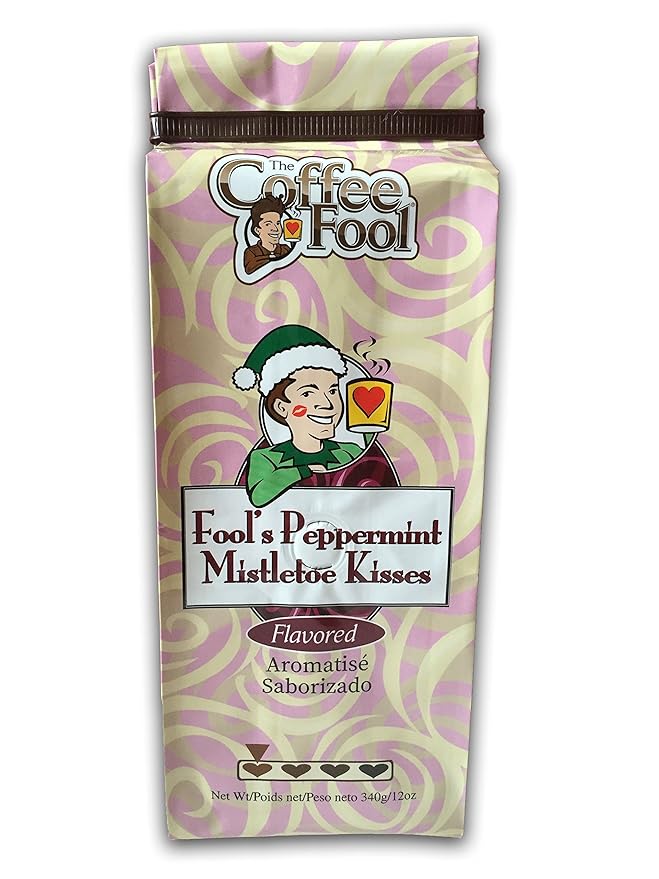 Coffee Fool's Decaf Peppermint Mistletoe Kisses (French Press)