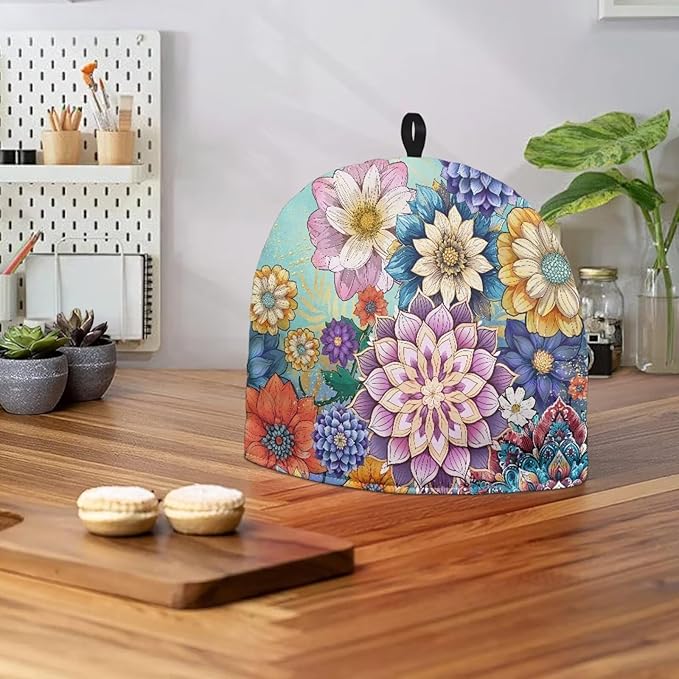 Mandala Tea Cozies Covers Designed in England Tea Pot Cozy for Keeping Warm Dust Proof Teapot Insulation Cover for Kitchen Decor
