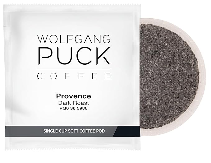 Wolfgang Puck Coffee, Provence French Roast, 9.5 Gram Soft Pods, 18 Count (Pack of 1)