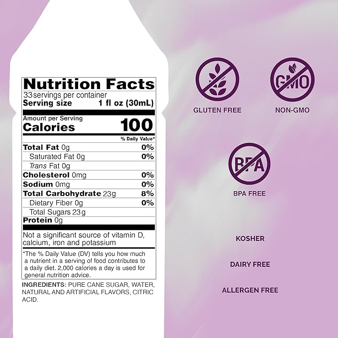 Monin - Blackberry Syrup, Delicious Berry Flavored Syrup, Cocktail Syrup, Authentic Flavor Drink Mix, Simple Syrup for Iced Tea, Lemonade, Cocktails, & More, Clean Label, Gluten-Free (1 Liter)
