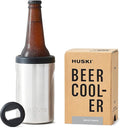 Huski Beer Cooler 2.0 | NEW | Premium Can and Bottle Holder | Triple Insulated Marine Grade Stainless Steel | Detachable 3-in-1 Opener | Works as a Tumbler | Best Gifts for Beer Lovers (Stainless)