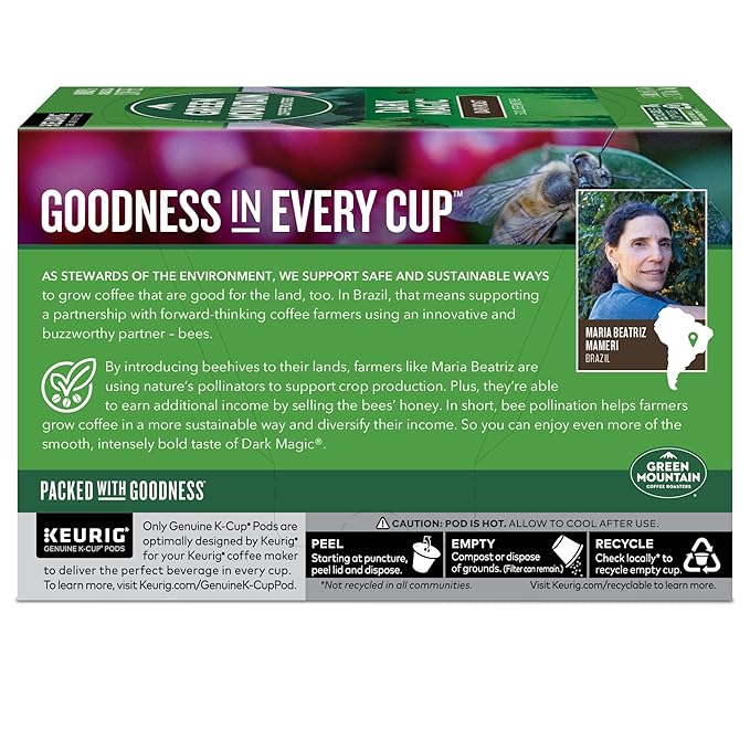 Green Mountain K-Cups Dark Roast, 0.4 ounce, 12 count (4.8oz net)