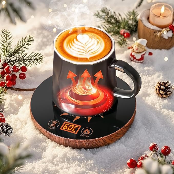 Coffee Mug Warmer for Desk with Auto Shut Off, Coffee Mug Warmer for Desk with Auto Shut Off 2 Temperatures& 1-12 Hours Timer