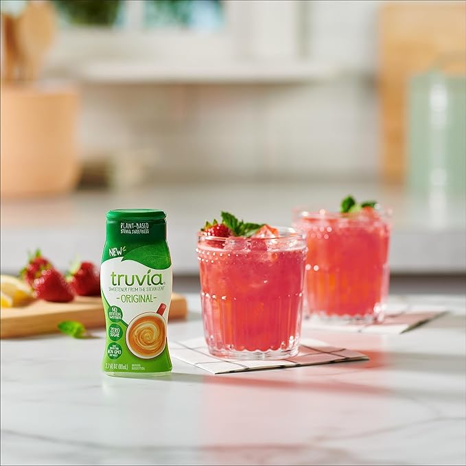 Truvia Zero-Calorie Liquid Sweetener from the Stevia Leaf, 2.7 Fl Oz bottle, Original flavor (Pack of 6)