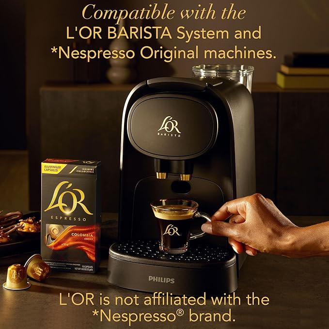L'OR Espresso Capsules, 10 Count Estremo Lungo, Single-Serve Aluminum Coffee Capsules Compatible with the L'OR BARISTA System & *Nespresso Original Machines, 10 Count (Pack of 1)