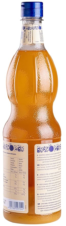 Fabbri Premium Flavoring Syrup, Pineapple, New Enhanced Flavor, All Natural, Made in Italy, 33.8 Ounce (1 Liter)