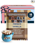 Double Donut Coffee French Vanilla Hot Chocolate Mix Packets, Flavored French Vanilla Hot Cocoa Mix, 18 Count