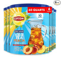 Lipton Zero Sugar Iced Tea Mix, Peach Flavor Black Iced Tea, Makes 10 Quarts (Pack of 6)