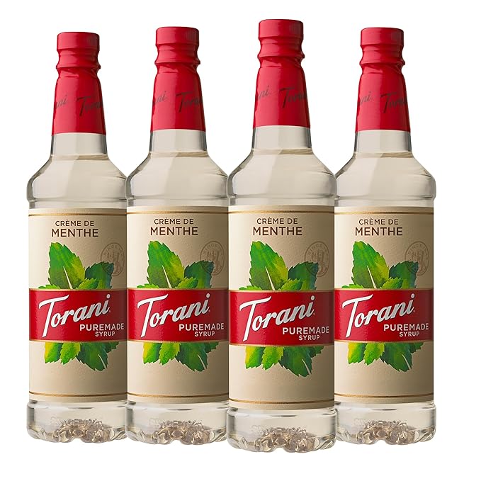 Torani Puremade Syrup, Crème De Menthe, 25.4 Ounces (Pack of 4)