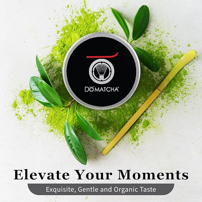 DoMatcha - Organic Ceremonial Green Tea Matcha Powder, Natural Source of Antioxidants, Caffeine, and L-Theanine, Promotes Focus and Relaxation, Kosher, 75 Servings (2.82 oz)