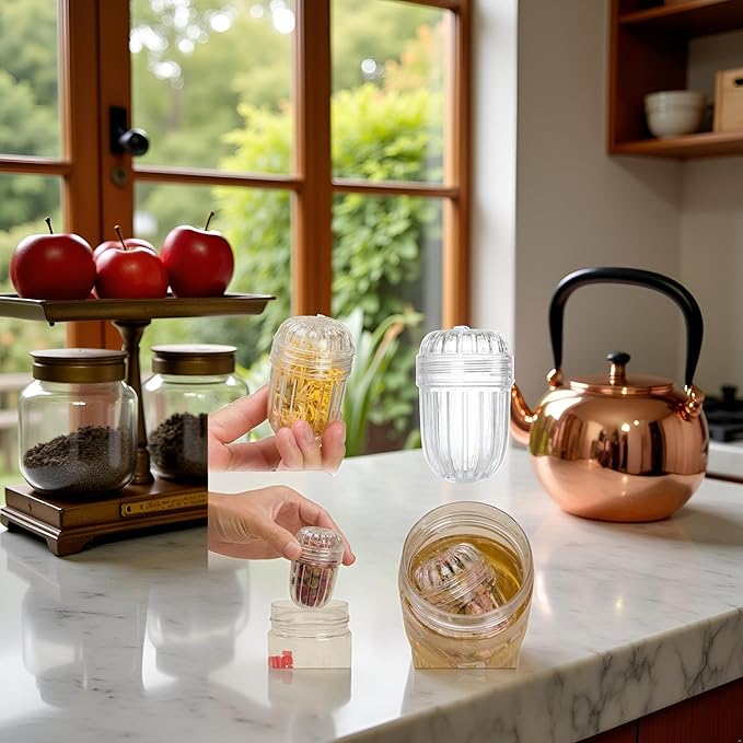 1Pc Clear Tea Infuser Ball,Plastic Mesh Tea Ball, Tea Infuser Strainer Filters for Tea,Tea Basket Coffee Filter,Tea Diffuse Infuser Strainer for Leaves Strainers