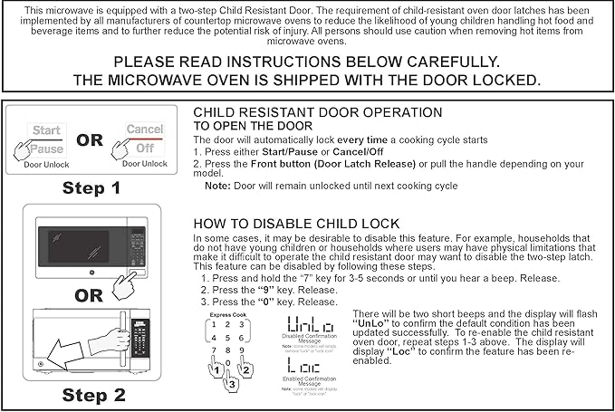 GE Compact Countertop Microwave Oven, 0.7 Cubic Ft., 700-watt Capacity, 6 Auto Cooking Settings, Child-Lock Technology, Dorm Room or Apartment, Stainless Steel